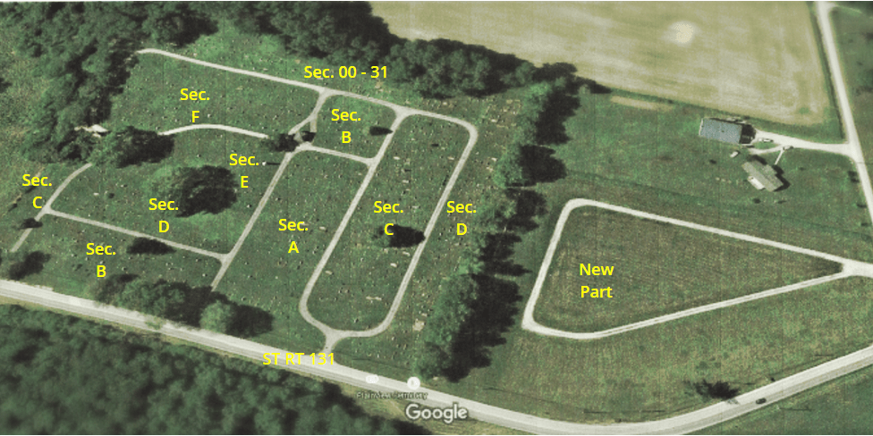 Arial View of Plainview Cemetery
